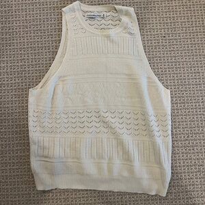 Abercrombie white knit medium tank
